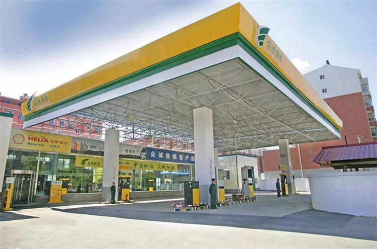 乌兰浩特加气站钢结构网架案例7